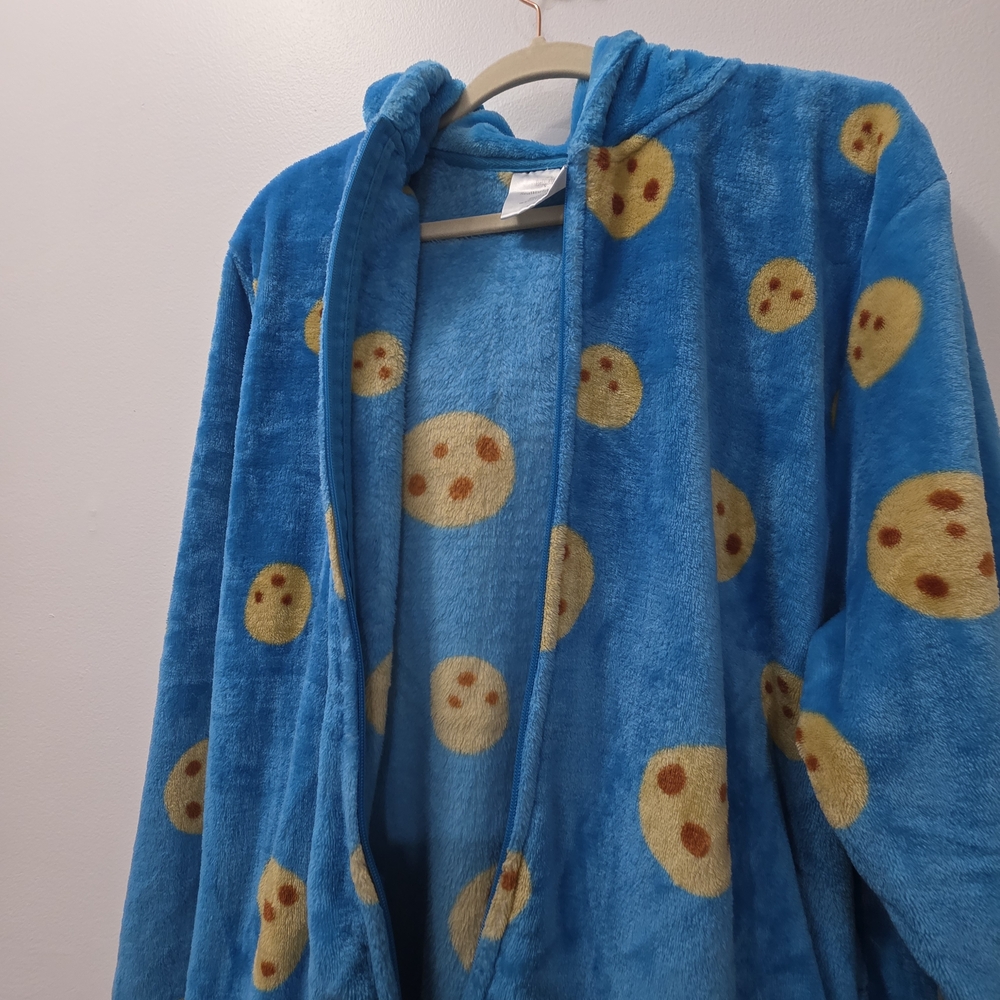 SESAME STREET LICENSED Cookie Monster Blue Plush Hoodie - Picture 5 of 6